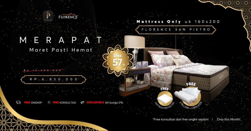 Diskon Maret Spring Bed Florence San Pietro