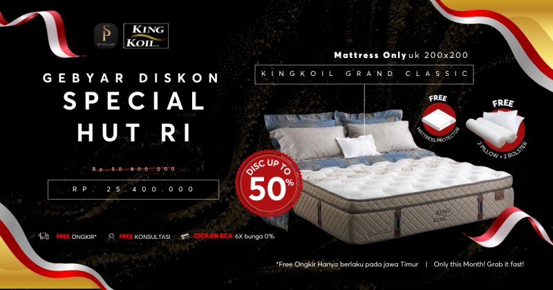 King Koil Grand Classic Diskon Hingga 50 Persen Spesial HUT RI