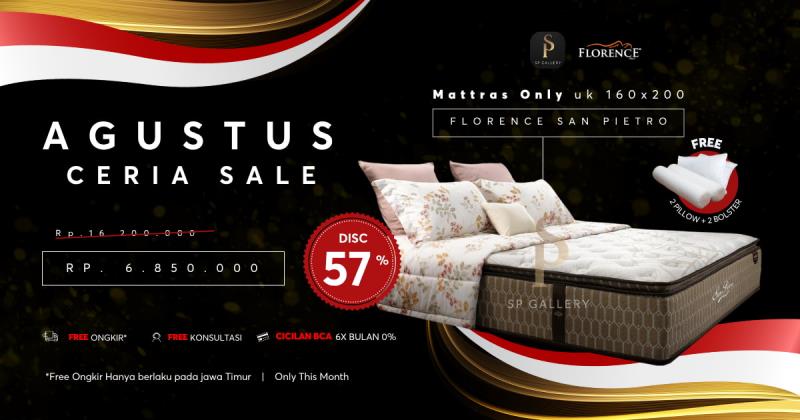 Promo Agustus Ceria, Diskon 57 Persen Matras Florence San Pietro di SP Gallery