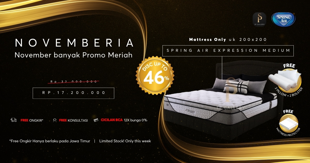 Nikmati Tidur Berkualitas dengan Diskon Besar untuk Spring Air Expression Medium