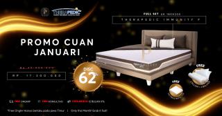 Promo Januari, Diskon 62 Persen Spring Bed Therapedic Immunity F