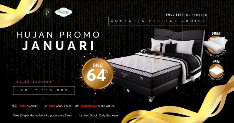 Hujan Promo Januari, Diskon 64 Persen untuk Comforta Perfect Choice di SP Gallery