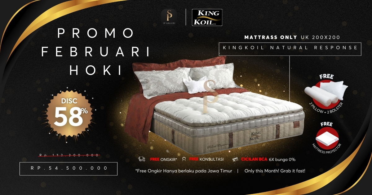 Promo Februari Hoki, King Koil Natural Response Diskon Besar di SP Gallery