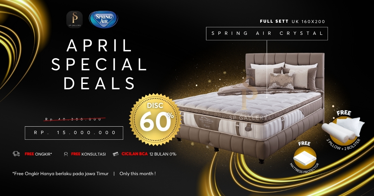 Spring Air Crystal Diskon 60 Persen, Kesempatan Terbaik Upgrade Kasur Anda