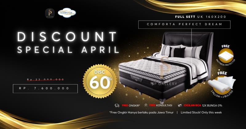 Hemat dengan Diskon Spesial April Comforta Perfect Dream di SP Gallery