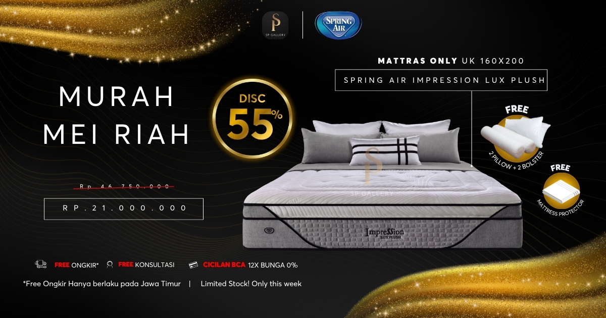 Promo Spring Air Impression Lux Plush Diskon 55 Persen, Kasur Premium Jadi Lebih Hemat
