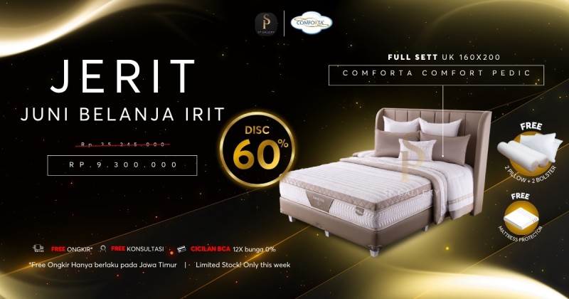Comforta Comfort Pedic Full Set Harga Spesial, Lengkap dengan Bonus Menarik