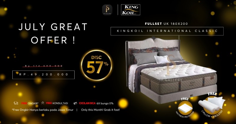 Promo King Koil International Classic, Kasur Premium dengan Diskon 57 Persen di SP Gallery