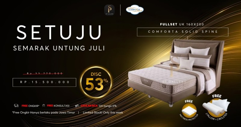 Promo Comforta Solid Spine, Kasur Orthopedic Hemat di Juli