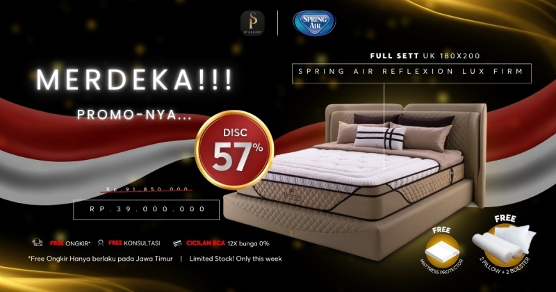 Rasakan Dukungan Lebih Kokoh, Spring Air Reflexion Lux Firm Diskon 57 Persen
