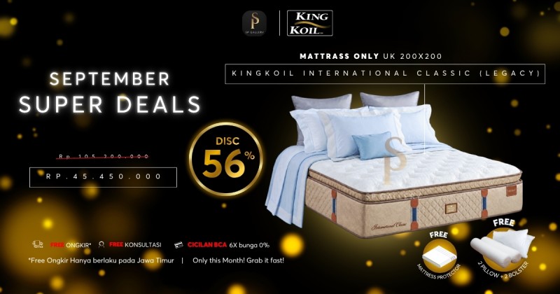 September Super Deals, King Koil International Classic Diskon 56 Persen