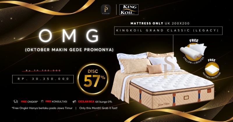 Promo King Koil Grand Classic Oktober, Diskon 57% untuk Tidur Lebih Nyaman
